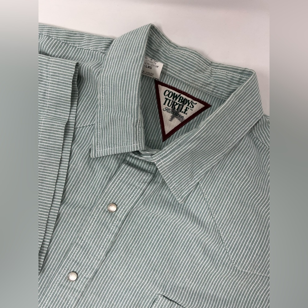 Vintage Cowboys Turtle Association Roper Western Pearl Snap men Top sz. 2XL GHN5